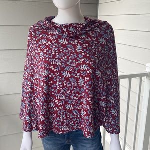 LULAROE Floral Cowlneck Cape